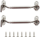 4-inch window windproof artifact, solid door bolt, latch, door buckle, stainless steel sliding door and window windproof hook fastener 2pcs