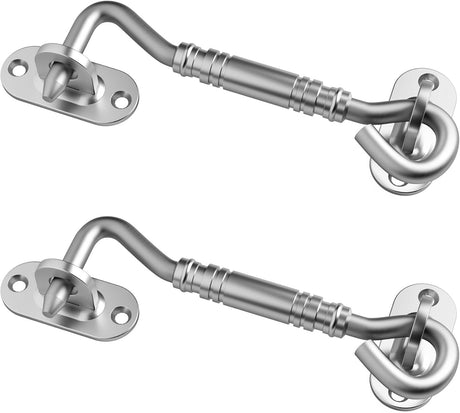 4-inch window windproof artifact, solid door bolt, latch, door buckle, stainless steel sliding door and window windproof hook fastener 2pcs