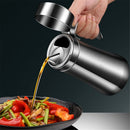Olive Oil Dispenser, 500ML Stainless Steel Bottle with Lid, Leak Proof, Salad Dressing Storage, Cooking & BBQ
