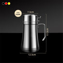 Olive Oil Dispenser, 500ML Stainless Steel Bottle with Lid, Leak Proof, Salad Dressing Storage, Cooking & BBQ