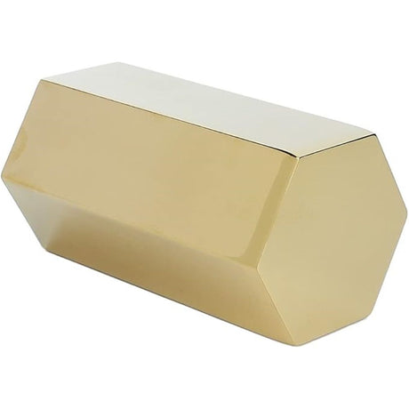 Pen Holder, Gold Pen Holder Sixsided Vase Hexagonal Nordic Stainless Steel Metal Golden Container Stainless Alloy Ornaments Make Up Organizer Gold Pencil Holders