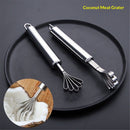 Stainless Steel Coconut Meat Scraper Grater, Multi-Purpose Fish Skin Scale Planer Peeler Remover for Kitchen（4Pack）