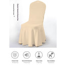 2pcs Chair Covers Stretch Skirt, Durable Washable Universal Chair Slipcover, Super Fit  Chair Seat Protector Cover for Hotel, Ceremony, Home(Champagne)