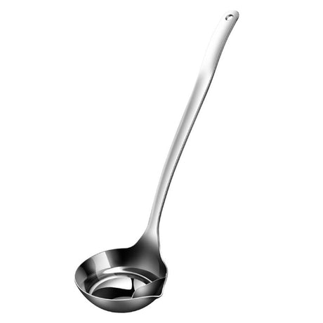 Oil Separating Stainless Steel Soup Ladle/Grease Trap Long Spoon/Fat Separator Serving Spoon/Healthy Lifestyle/Kitchen Accessory