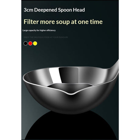 Oil Separating Stainless Steel Soup Ladle/Grease Trap Long Spoon/Fat Separator Serving Spoon/Healthy Lifestyle/Kitchen Accessory