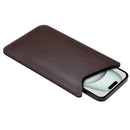Leather Cell Phone Holster, Cell Phone Pouch Holder Men, Universal Leather Phone Sleeve Leather Wallet Holster Phone Bag  brown, medium size