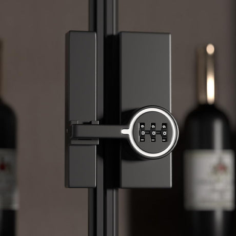 Black (Luminous) 180 Degree Barn Door Lock,3 Digit Password Keyless,Mechanical Password Lock,Flip Latch with Combination,for Barn Door,