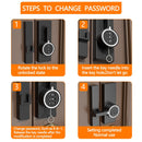 Black (Luminous) 180 Degree Barn Door Lock,3 Digit Password Keyless,Mechanical Password Lock,Flip Latch with Combination,for Barn Door,