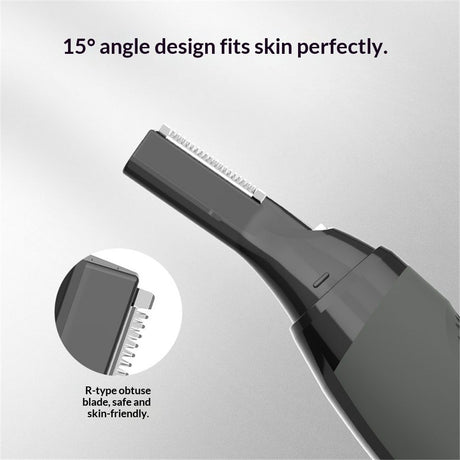 Electric Eyebrow Trimmer for Women, Nose Hair Painless Razor Removal for Men, Mini Epilator for Bikini, Remover for Face, Eye Brow, Nose Hair, Ear Hair, Chin, Peach Fuzz, Lips, Arms, Body (Black)