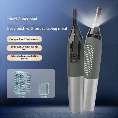 Electric Eyebrow Trimmer for Women, Nose Hair Painless Razor Removal for Men, Mini Epilator for Bikini, Remover for Face, Eye Brow, Nose Hair, Ear Hair, Chin, Peach Fuzz, Lips, Arms, Body (Black)