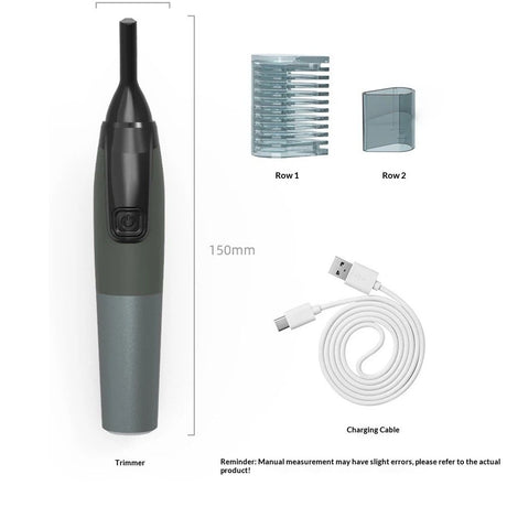 Electric Eyebrow Trimmer for Women, Nose Hair Painless Razor Removal for Men, Mini Epilator for Bikini, Remover for Face, Eye Brow, Nose Hair, Ear Hair, Chin, Peach Fuzz, Lips, Arms, Body (Black)