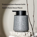 Liquid Soap Dispenser with Easy-to-Press Pump, 250ML  Refillable Hand Soap Dispenser with Extended Spout for Bathroom Kitchen Dish Lotion, Modern Stone Texture (Marble pattern - dark gray)