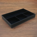 Desktop Glove Box, Nightstand or Dresser Organizer, Entry Table Organizer, Dresser Storage Box, Leather Drawer Storage Decorative Trays. (Black)