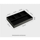 Desktop Glove Box, Nightstand or Dresser Organizer, Entry Table Organizer, Dresser Storage Box, Leather Drawer Storage Decorative Trays. (Black)