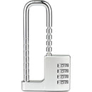 Gym Locker Lock Code Long Adjustable Shackle Lock for, School, Gym, Fences,Child Proof Sliding Code Locks Baby Safety U Shaped for Knob Handle Drawers Closet (Silver)