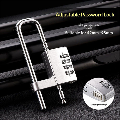 Gym Locker Lock Code Long Adjustable Shackle Lock for, School, Gym, Fences,Child Proof Sliding Code Locks Baby Safety U Shaped for Knob Handle Drawers Closet (Silver)
