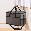 Collapsible  Cooler Bags Insulated, Front Zipper Pocket & Shoulder Strap, Portable Leakproof Soft Sided Coolers for Camping/Beach/Picnic/Travel - Grey small size