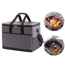 Collapsible  Cooler Bags Insulated, Front Zipper Pocket & Shoulder Strap, Portable Leakproof Soft Sided Coolers for Camping/Beach/Picnic/Travel - Grey small size