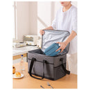 Collapsible  Cooler Bags Insulated, Front Zipper Pocket & Shoulder Strap, Portable Leakproof Soft Sided Coolers for Camping/Beach/Picnic/Travel - Grey small size