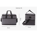 Collapsible  Cooler Bags Insulated, Front Zipper Pocket & Shoulder Strap, Portable Leakproof Soft Sided Coolers for Camping/Beach/Picnic/Travel - Grey small size