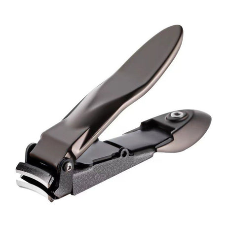 Heavy Duty Sharp Self-Collecting Nail Cutter, Ergonomic Lever for Fingernails & Toenails, Ideal Gift for Men & Grooming Gifts（black）