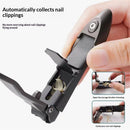 Heavy Duty Sharp Self-Collecting Nail Cutter, Ergonomic Lever for Fingernails & Toenails, Ideal Gift for Men & Grooming Gifts（black）