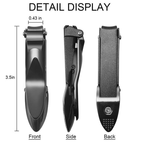 Heavy Duty Sharp Self-Collecting Nail Cutter, Ergonomic Lever for Fingernails & Toenails, Ideal Gift for Men & Grooming Gifts（black）