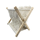 Magazine Rack Boho Storage Holder Standing Basket for Books, Newspapers, Swaddle Blanket, Dorm Essentials, Living Room, Bathroom, Office, Nursery, Home Decor（31*20*27）