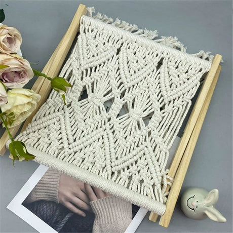 Magazine Rack Boho Storage Holder Standing Basket for Books, Newspapers, Swaddle Blanket, Dorm Essentials, Living Room, Bathroom, Office, Nursery, Home Decor（31*20*27）