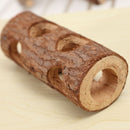Natural Wood Tunnel Hamster Tunnel for Hamster Reptile Small Animals Cage Hollow Tree Trunk Hideout Toy (20cm long  aperture 3.8CM)