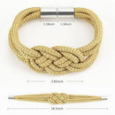 4-piece set of powerful magnetic curtain straps upgraded The curtain straps are woven with knots to decorate the curtain buckle, suitable for home and office curtains (gold)