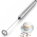 Milk Frother Handheld Electric Milk Foamer Portable Mini Mixer Machine Stainless Steel Touch Handheld Espresso Mixer Battery Operated Frother Coffee Stirrer Maker for Hot Chocolate Coffee