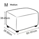 Square  Covers Slipcovers Folding Storage Stool Furniture Protector Form Fit with Elastic Bottom, Stretch High  Small Checks Jacquard Fabric(M，white)