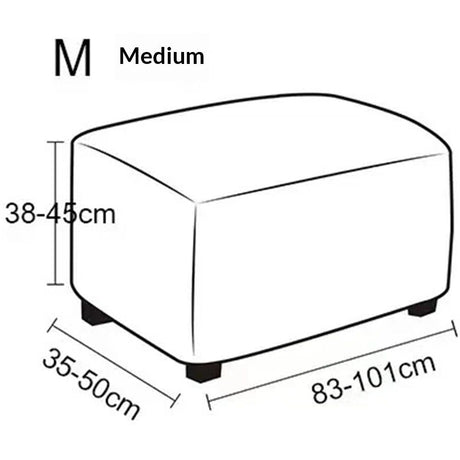 Square  Covers Slipcovers Folding Storage Stool Furniture Protector Form Fit with Elastic Bottom, Stretch High  Small Checks Jacquard Fabric(M，white)