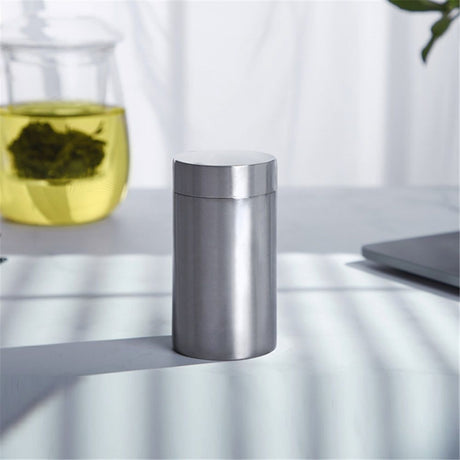 Mini Stainless Steel Tea Can Tea Storage Containers Vacuum Seal Portable for Travel, Kitchen Cup for Coffee Sugar Seasoning Storage