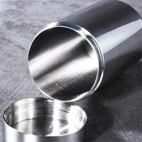 Mini Stainless Steel Tea Can Tea Storage Containers Vacuum Seal Portable for Travel, Kitchen Cup for Coffee Sugar Seasoning Storage