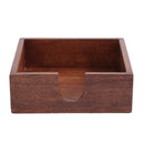 Cocktail paper napkin holder square, wooden flat napkin tray, cocktail napkins for kitchen decoration, restaurant countertop bar accessories 14x14x5cm