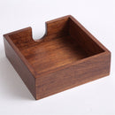 Cocktail paper napkin holder square, wooden flat napkin tray, cocktail napkins for kitchen decoration, restaurant countertop bar accessories 14x14x5cm