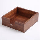 Cocktail paper napkin holder square, wooden flat napkin tray, cocktail napkins for kitchen decoration, restaurant countertop bar accessories 14x14x5cm