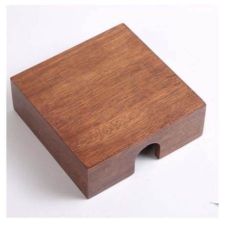 Cocktail paper napkin holder square, wooden flat napkin tray, cocktail napkins for kitchen decoration, restaurant countertop bar accessories 14x14x5cm