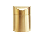 Stainless Steel Trash Can with Swing Lid, Mini Countertop Trash Bin Bathroom, Golden Desktop Garbage Cans Tiny Kitchen Waste Bins with Trash Bag