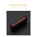 PU Leather Business Card Holder, 2Pcs Name Card Case with Magnetic Shut Wallet Pocket Carrier for ID Card Men Women, Brown