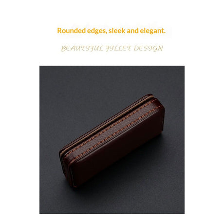 PU Leather Business Card Holder, 2Pcs Name Card Case with Magnetic Shut Wallet Pocket Carrier for ID Card Men Women, Brown