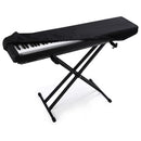 88 Key Keyboard Dust Cover - Stretchable Fabric Protector for Digital Piano & Electronic Keyboards (Black) - Universal Fit with Storage Bag