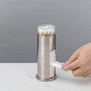 2 in 1 Round Cosmetic Cotton Pad Holder, Stainless Steel Cotton Swabs Make up Pads Dispenser Organizer Box  Holder with Acrylic Lids for Bathroom Vanity Storage