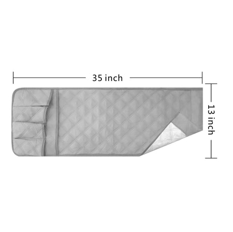 Sofa Armrest Organizer Non-Slip Remote Control Holders for Recliner Couch Chair Armchair Caddy with 5 Pockets for Table,Cell Phone,Magazines,Books (grey)