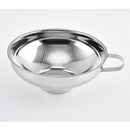 Stainless Steel Wide Mouth Funnel Rust Resistant Canning Funnel Kitchen Cooking Jars Funnel with Handle for Liquids and Solids (small size)