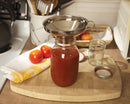 Stainless Steel Wide Mouth Funnel Rust Resistant Canning Funnel Kitchen Cooking Jars Funnel with Handle for Liquids and Solids (small size)