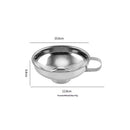 Stainless Steel Wide Mouth Funnel Rust Resistant Canning Funnel Kitchen Cooking Jars Funnel with Handle for Liquids and Solids (small size)