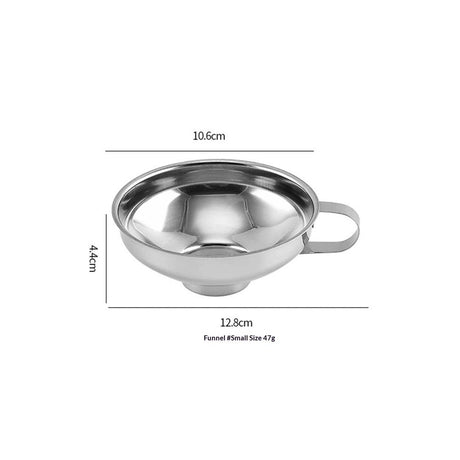 Stainless Steel Wide Mouth Funnel Rust Resistant Canning Funnel Kitchen Cooking Jars Funnel with Handle for Liquids and Solids (small size)